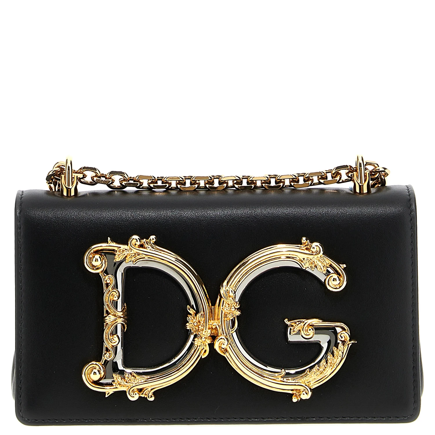 Black Calfskin Crossbody Bag