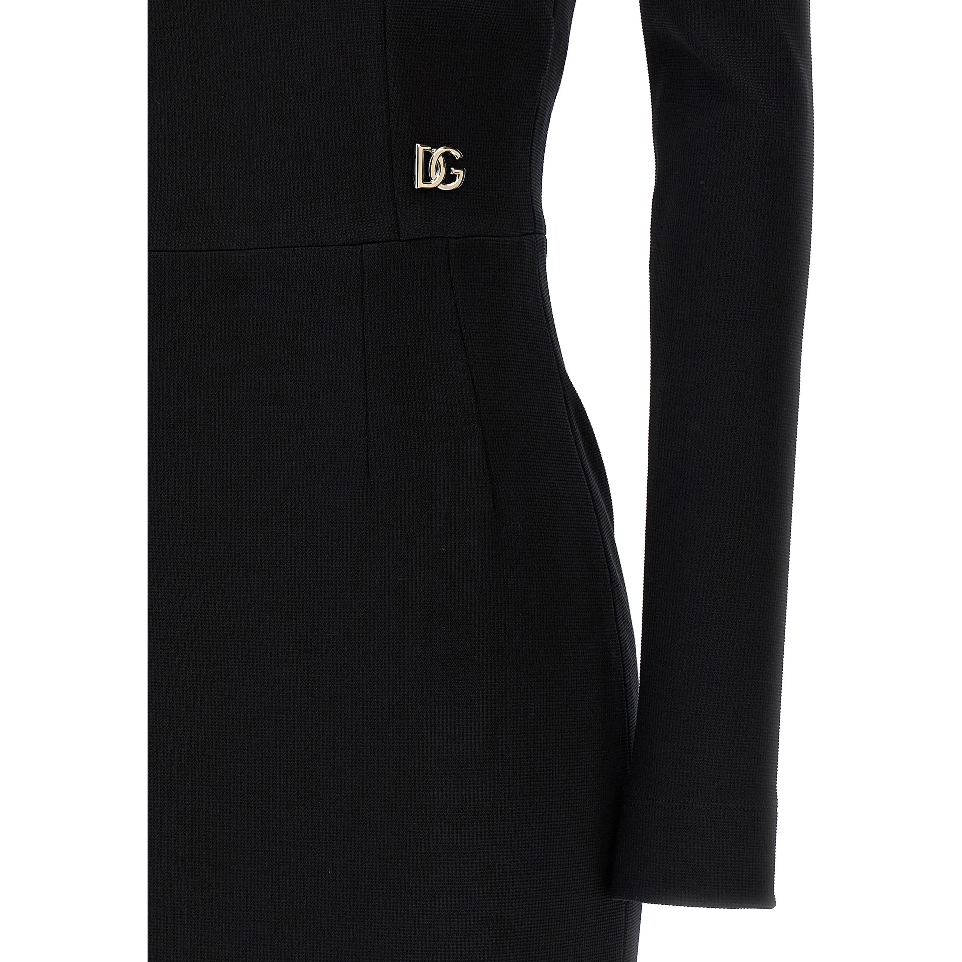 Black Viscose Midi Dress