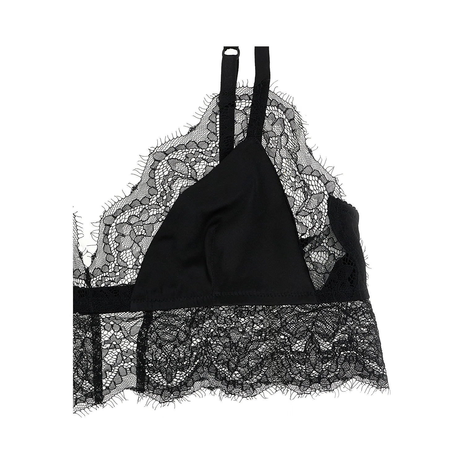 Black Silk Bra