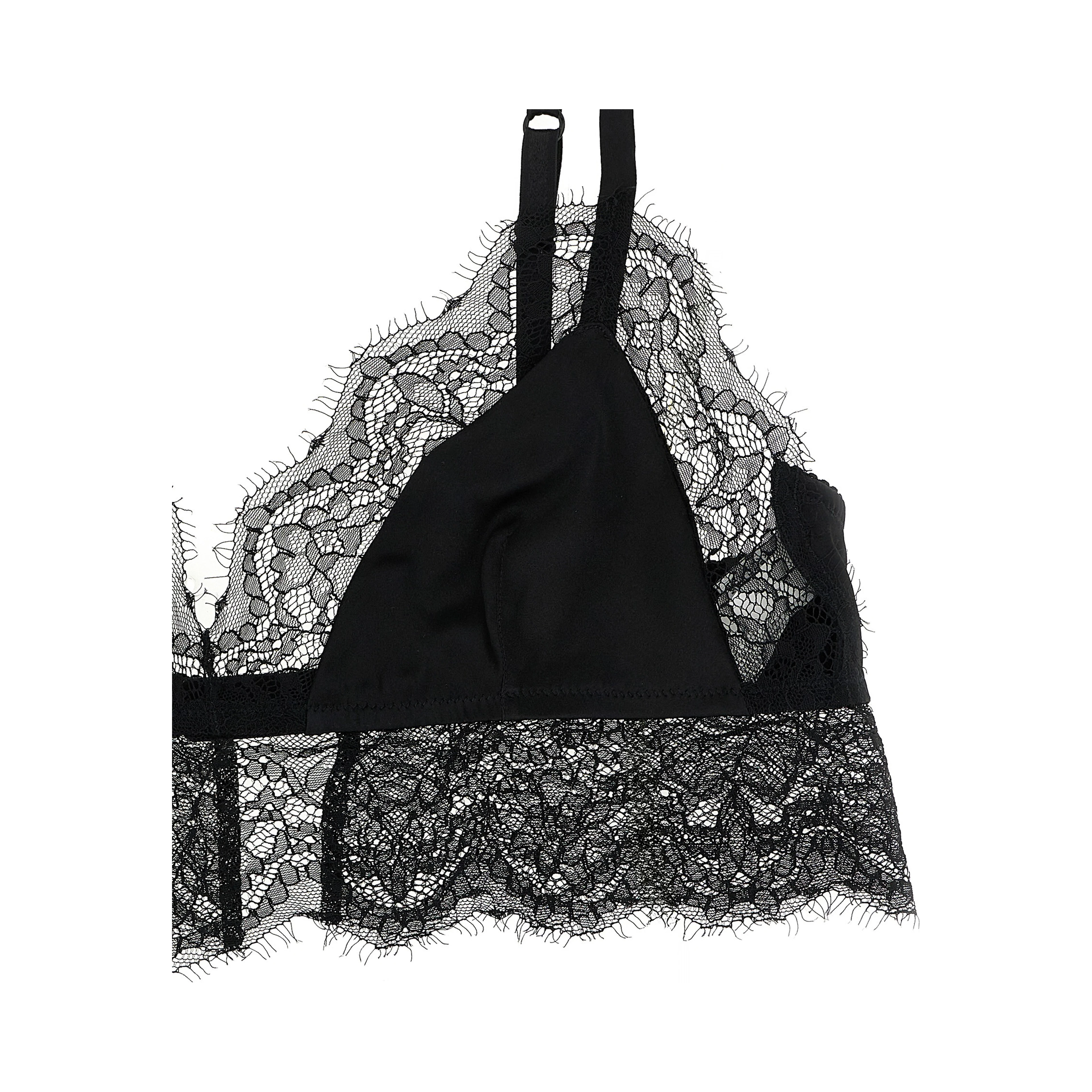 Black Silk Bra