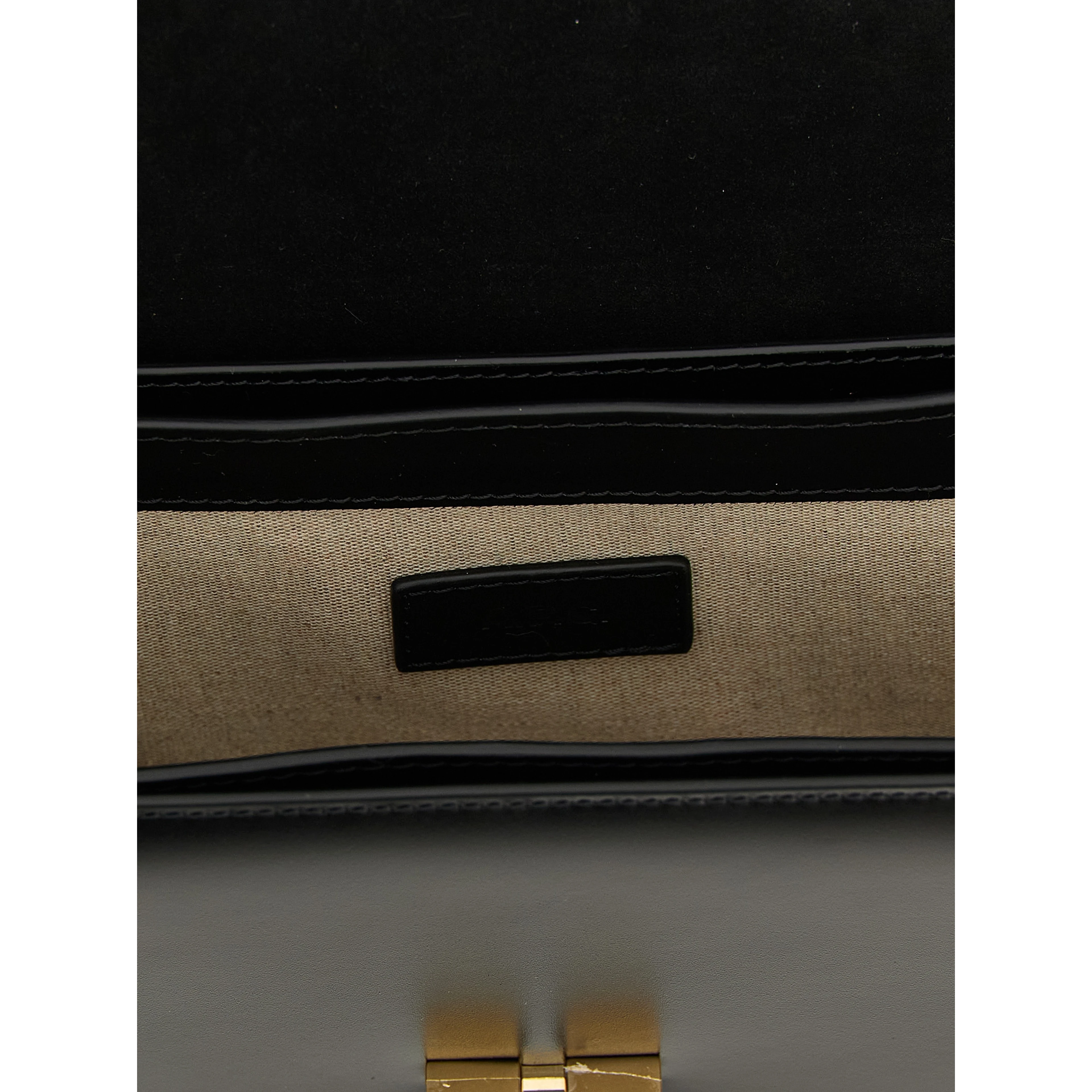 Black Cowhide Crossbody Bag