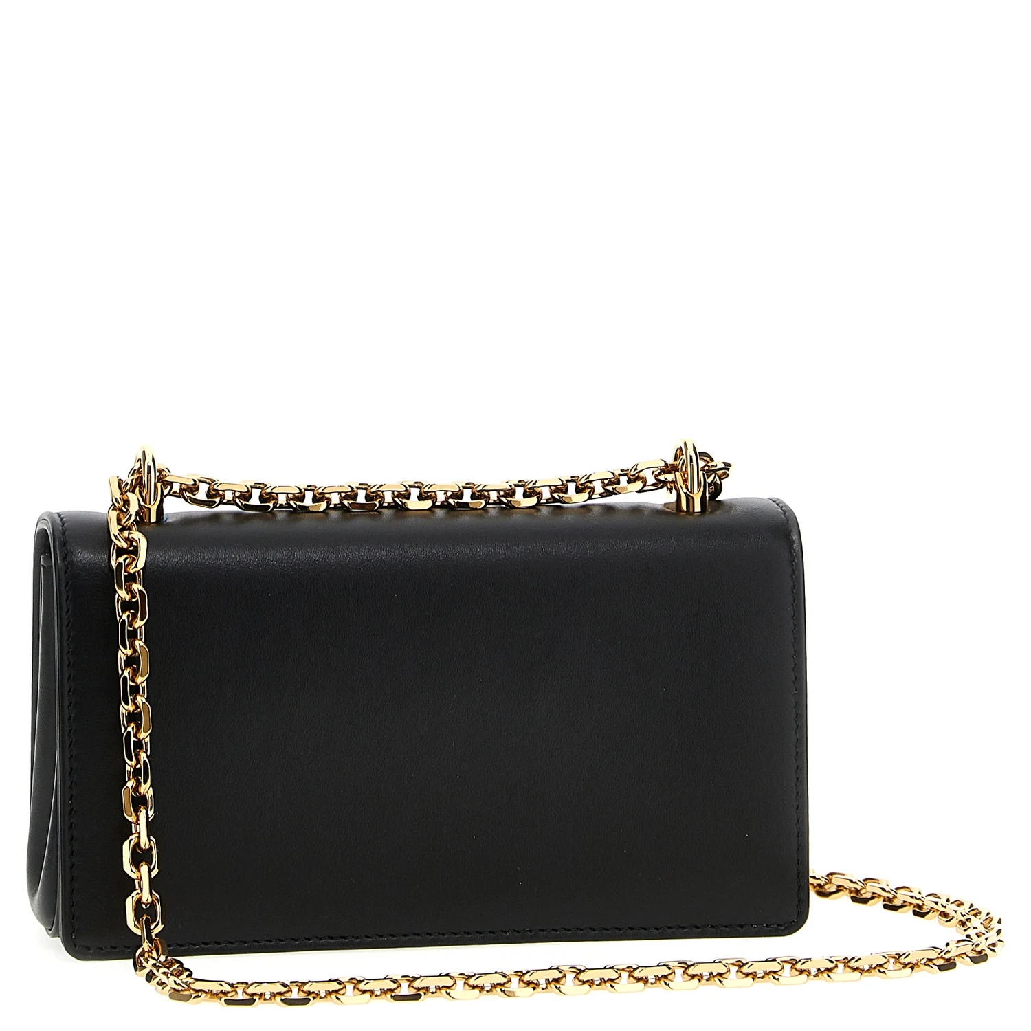 Black Calfskin Crossbody Bag