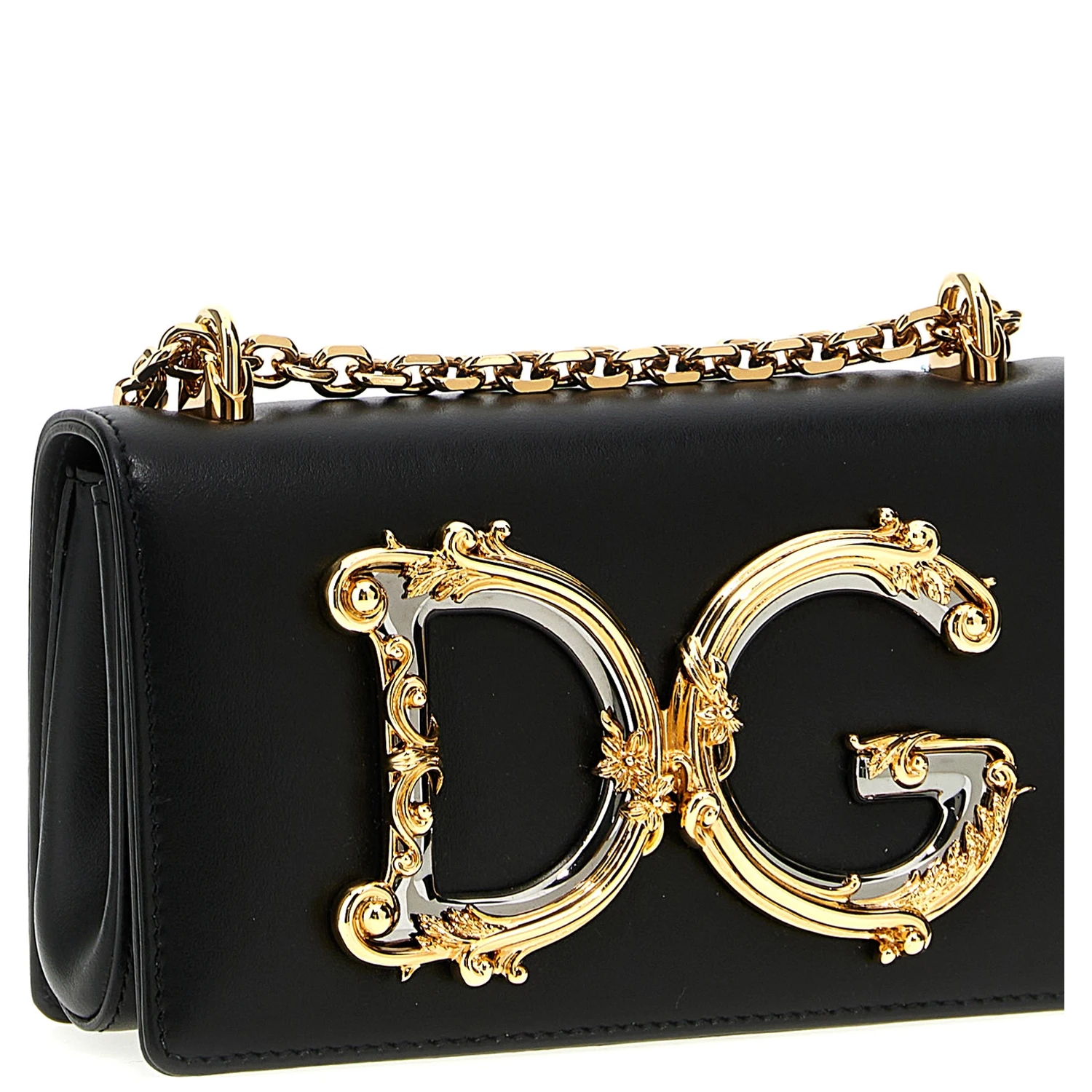 Black Calfskin Crossbody Bag