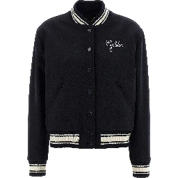 Blue Virgin Wool Bomber