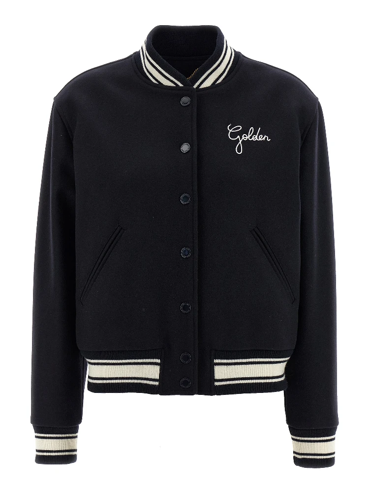 Blue Virgin Wool Bomber