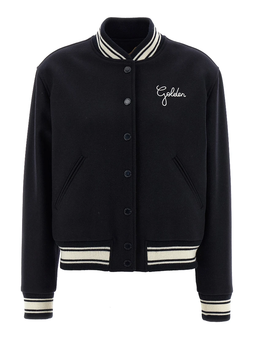Blue Virgin Wool Bomber