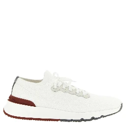 White Polyethylene Athletic Sneakers