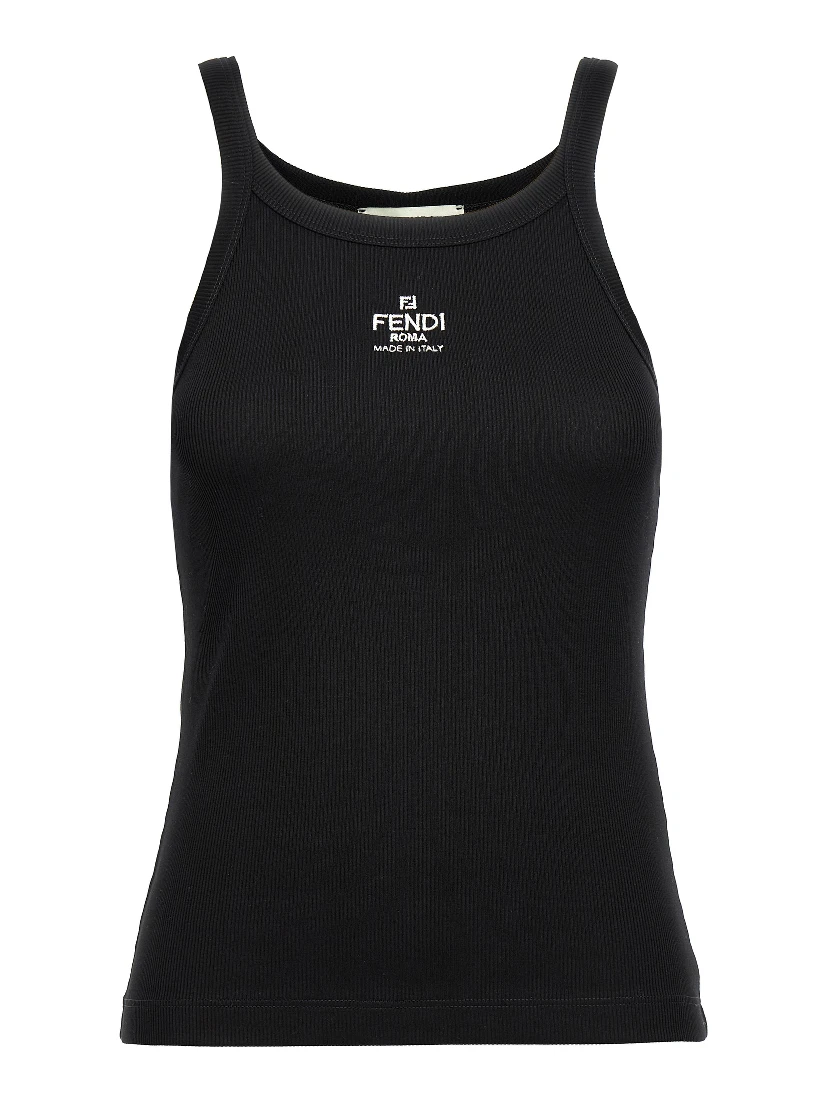 Black Cotton Sleeveles T-Shirt
