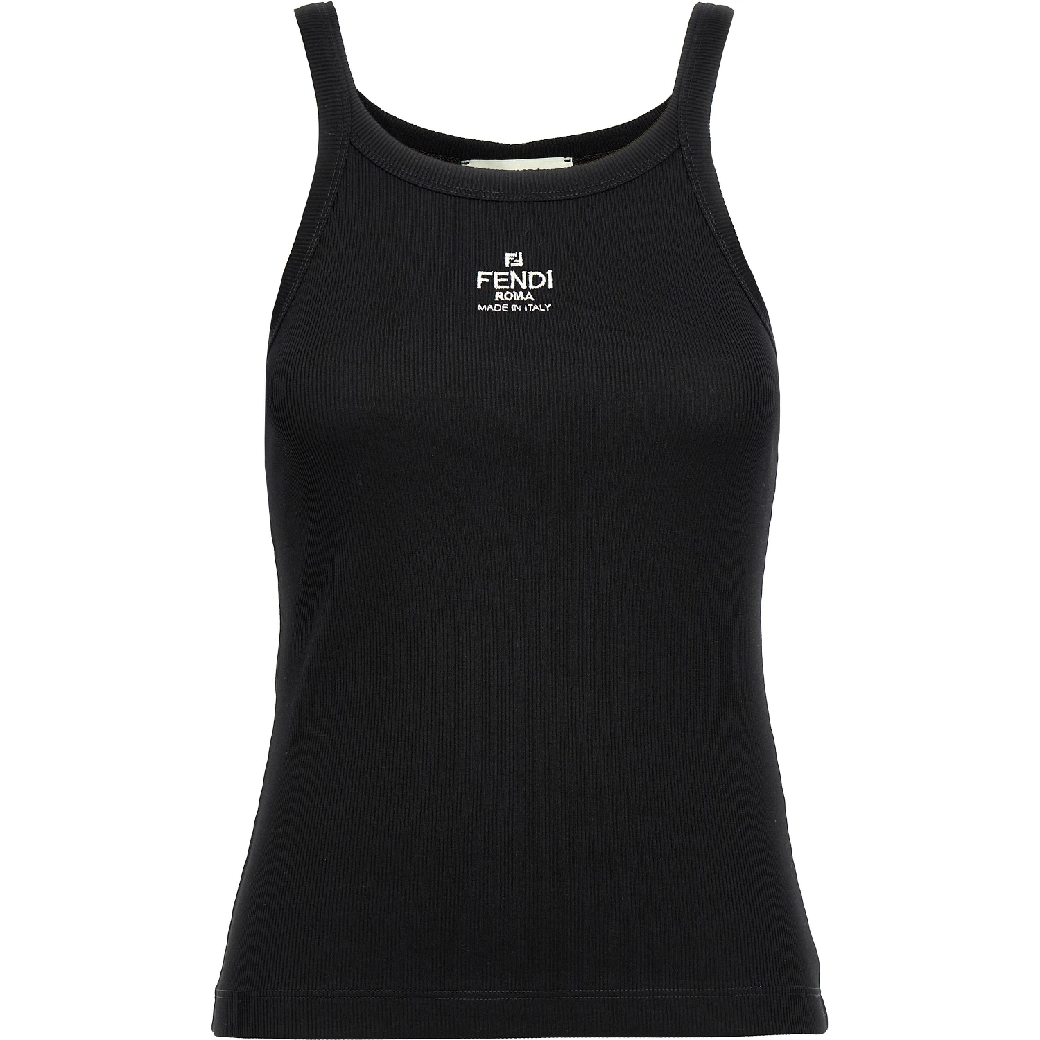 Black Cotton Sleeveles T-Shirt