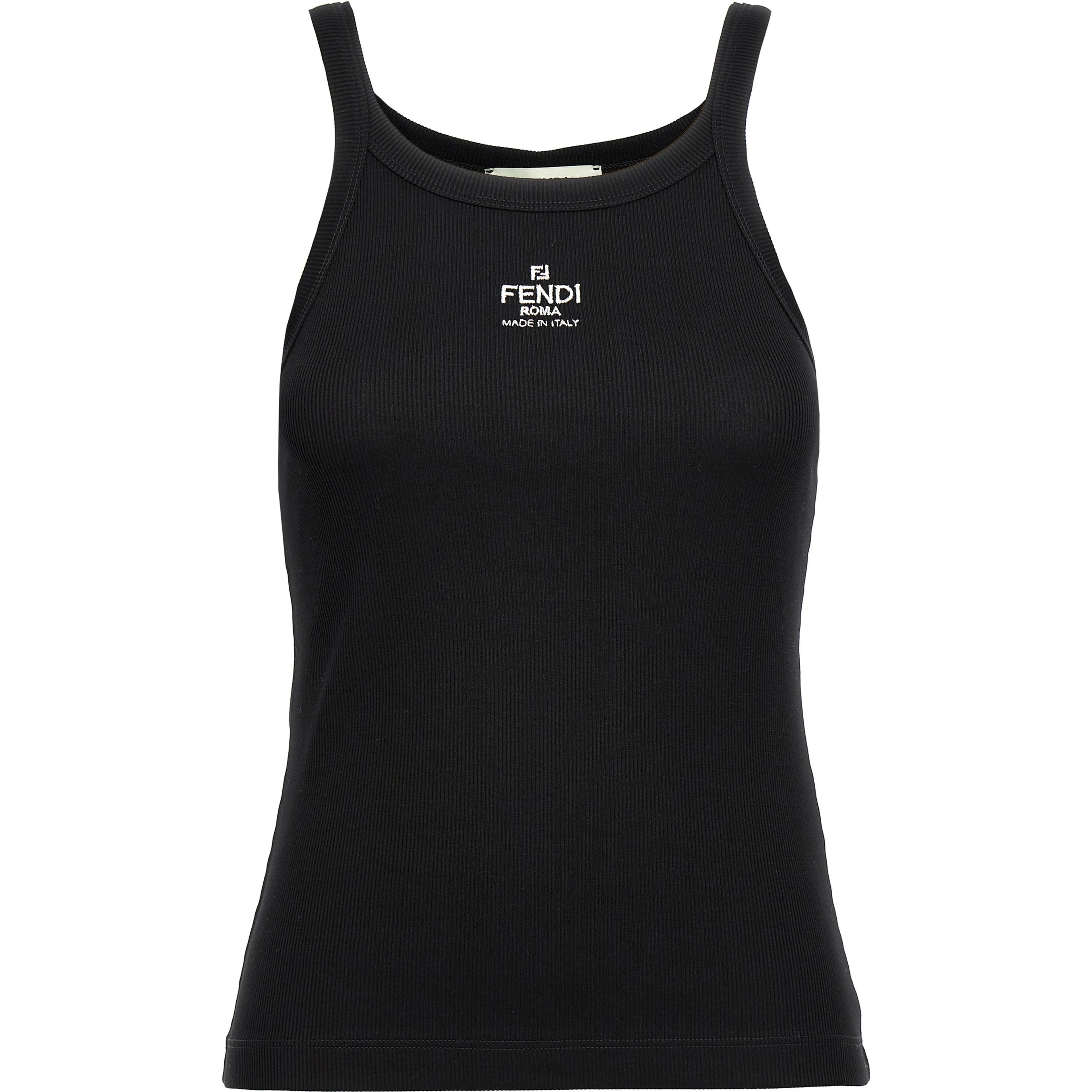 Black Cotton Sleeveles T-Shirt