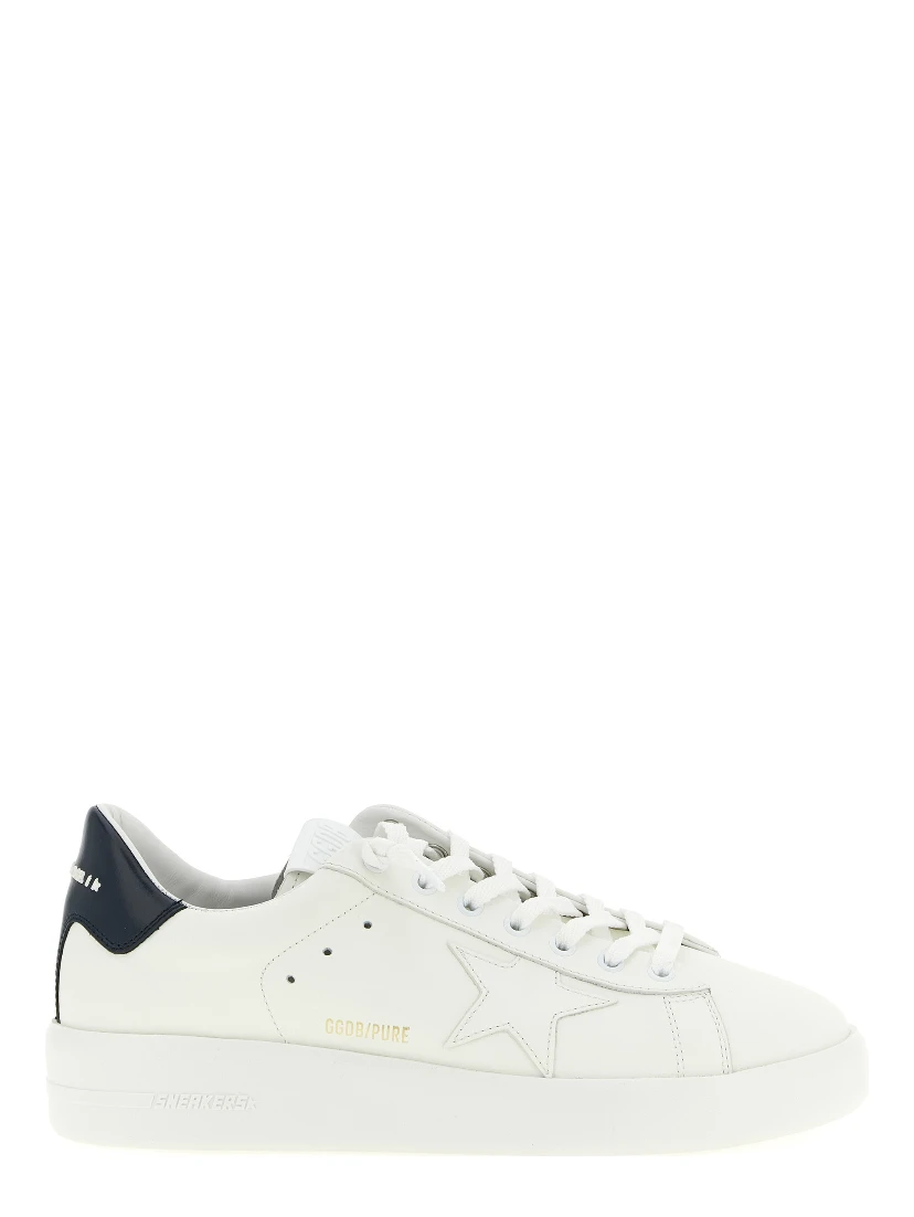 Blue Cowhide Low Top Sneakers