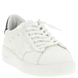 Blue Cowhide Low Top Sneakers