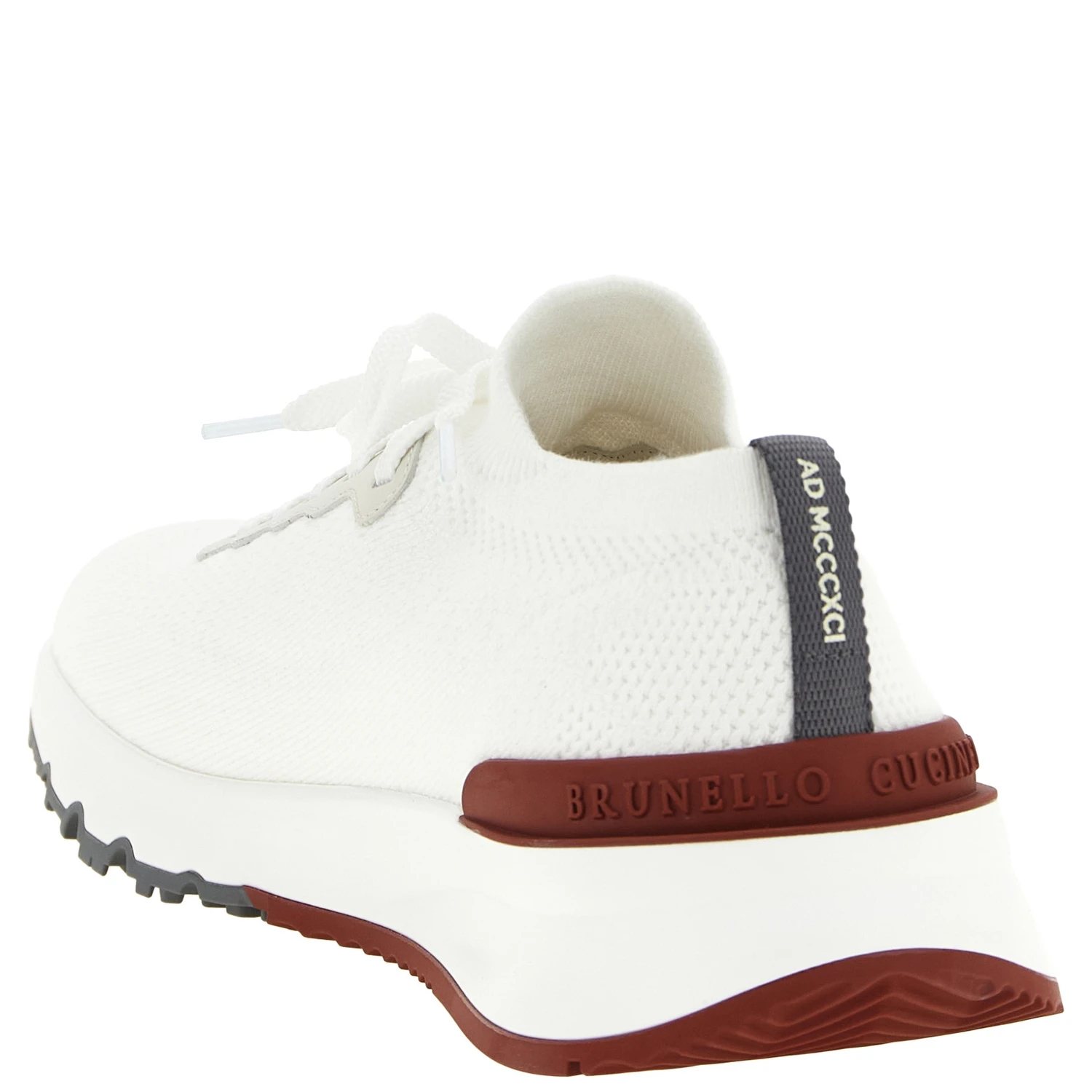 White Polyethylene Athletic Sneakers