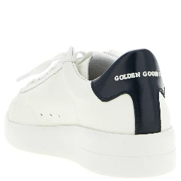 Blue Cowhide Low Top Sneakers