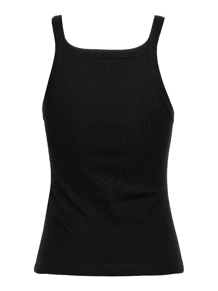 Black Cotton Sleeveles T-Shirt alternative
