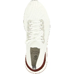 White Polyethylene Athletic Sneakers
