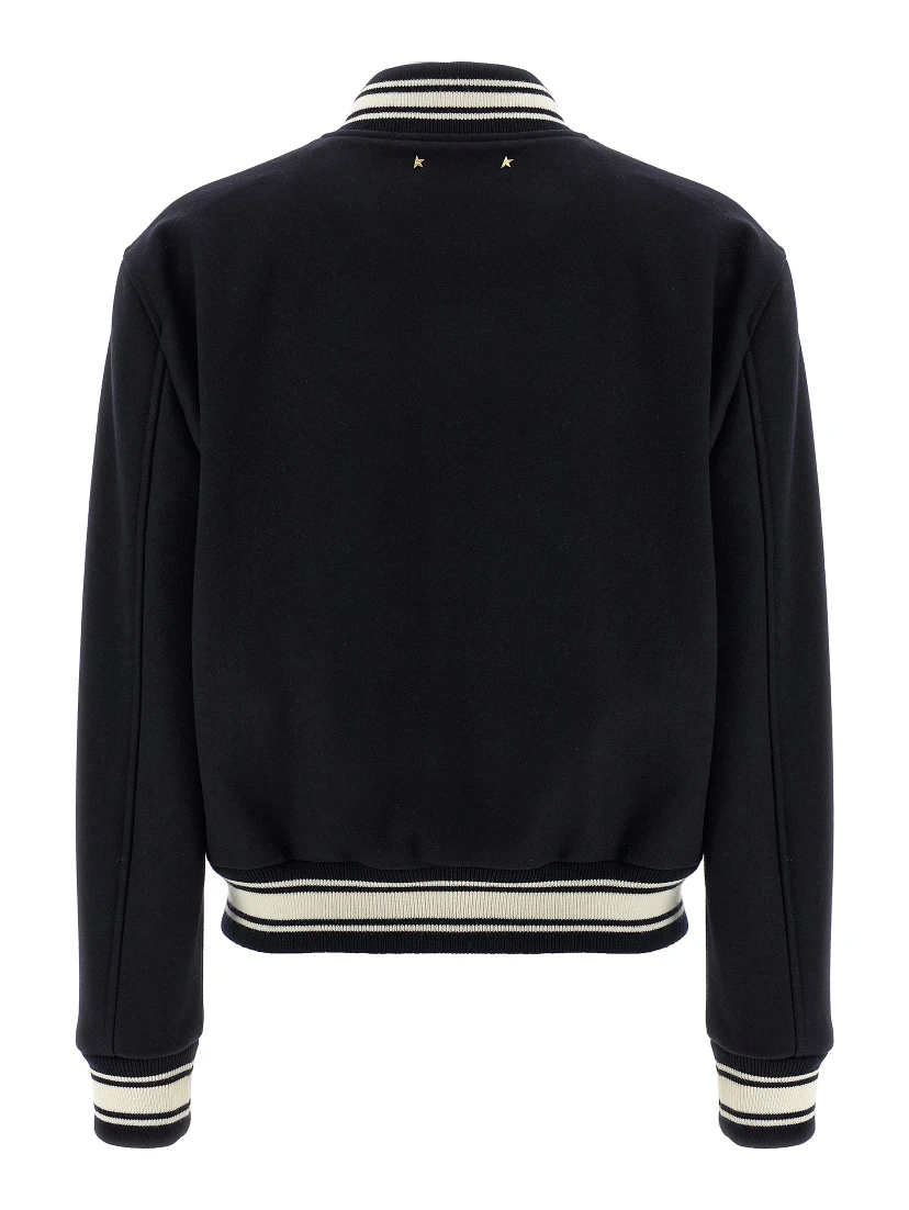 Blue Virgin Wool Bomber
