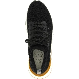 Black Polyethylene Athletic Sneakers