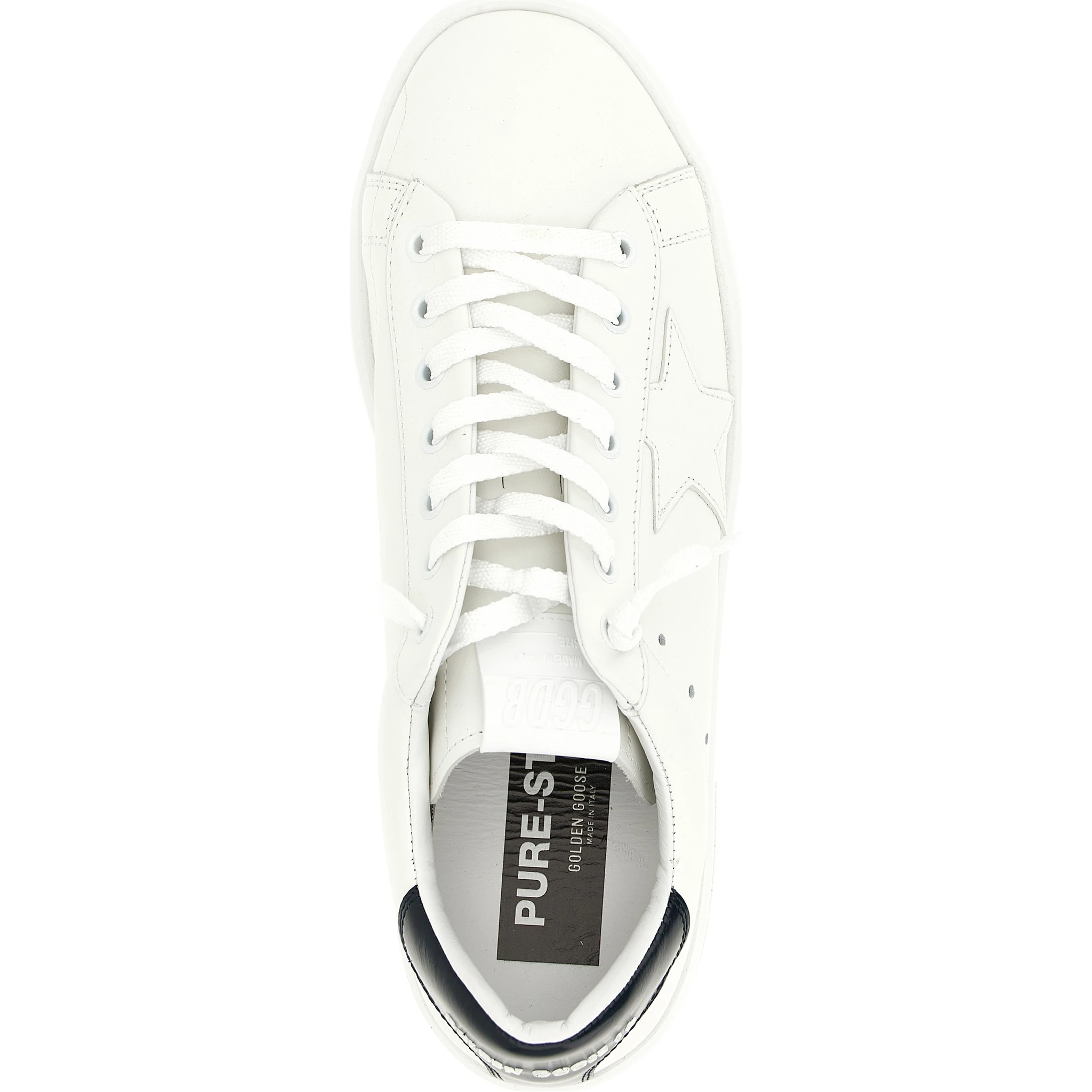 Blue Cowhide Low Top Sneakers