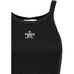 Black Cotton Sleeveles T-Shirt