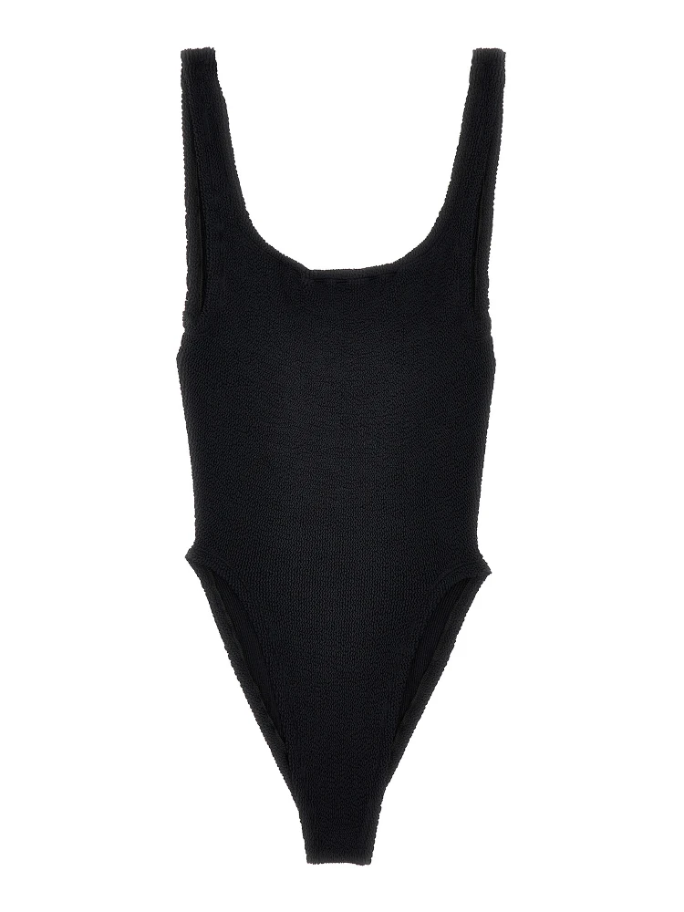 Black Polyamide One-Piece Swimsuit