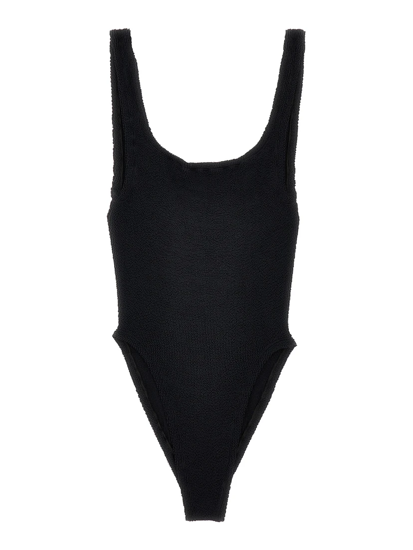 Black Polyamide One-Piece Swimsuit