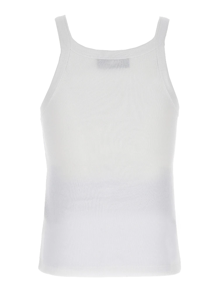 White Cotton Sleeveles T-Shirt alternative