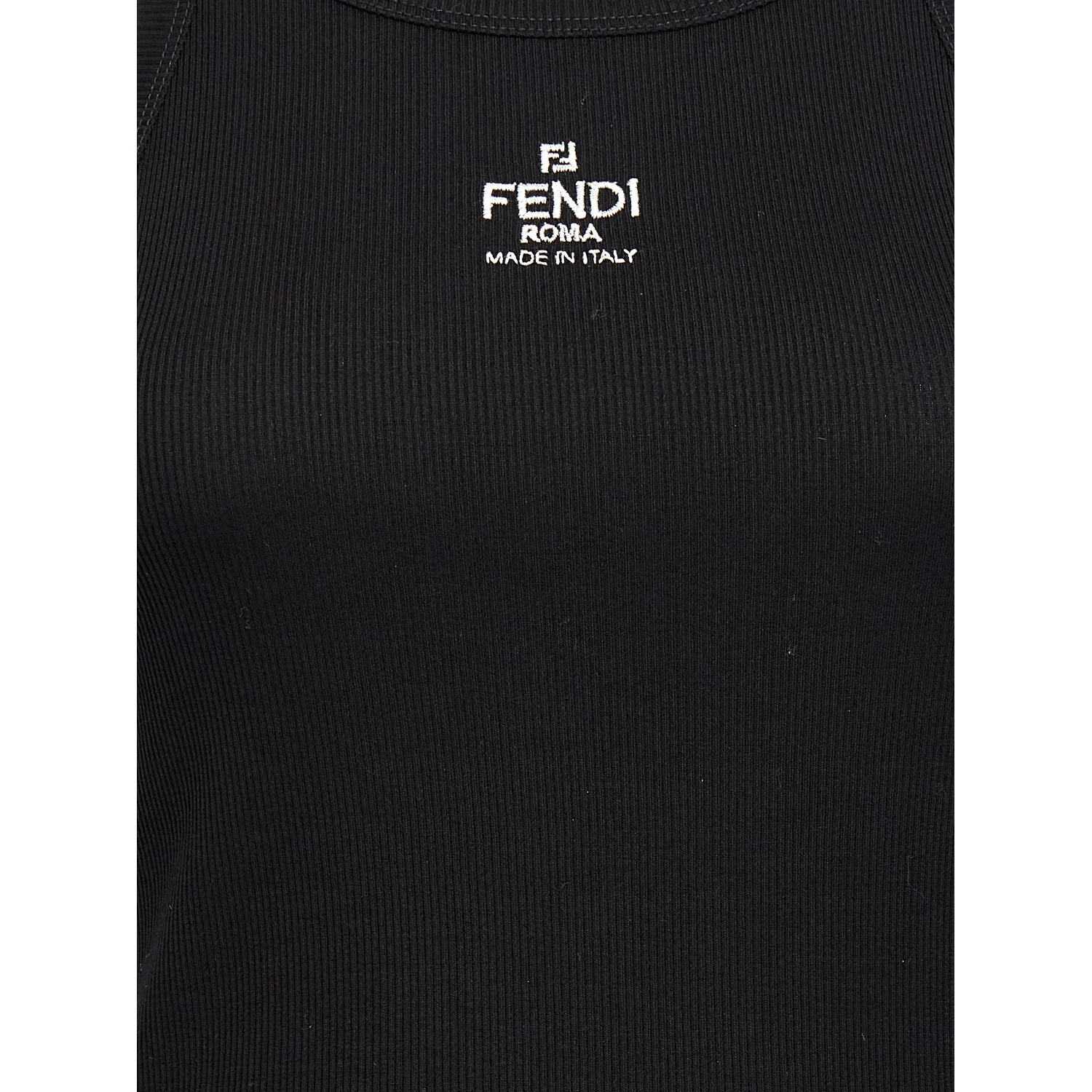 Black Cotton Sleeveles T-Shirt