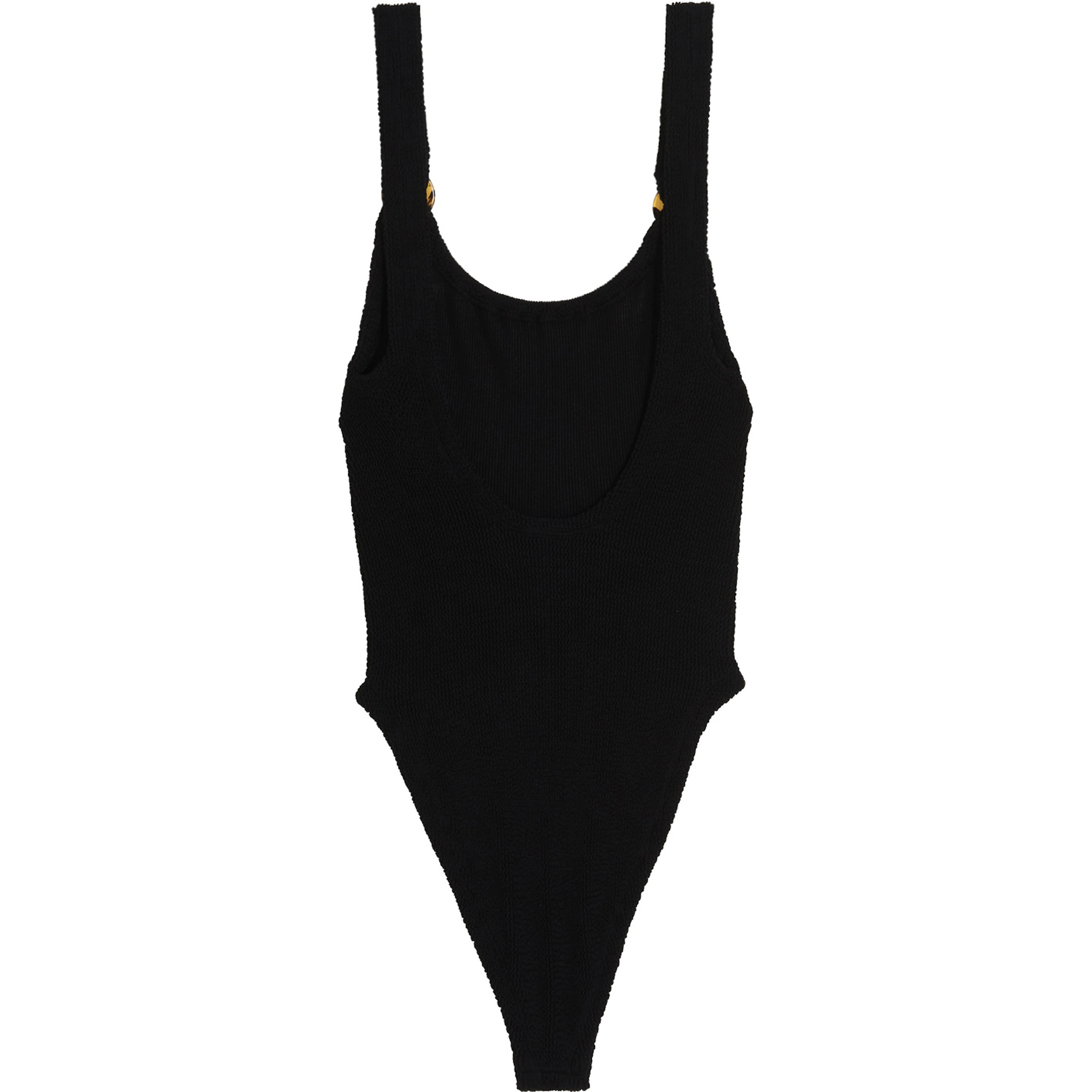 Black Nylon One-Piece Swimsuit