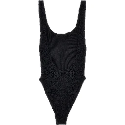 Black Polyamide One-Piece Swimsuit