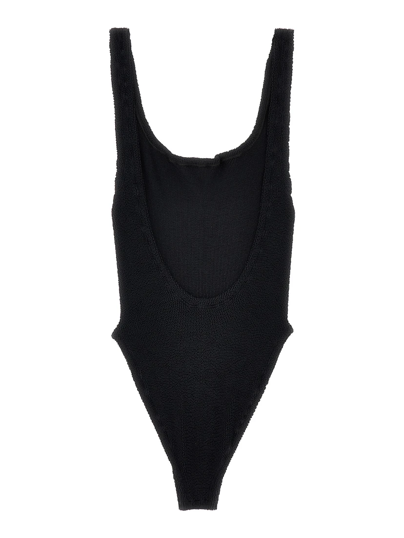 Black Polyamide One-Piece Swimsuit