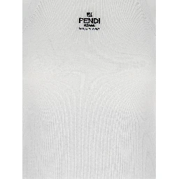 White Cotton Sleeveles T-Shirt