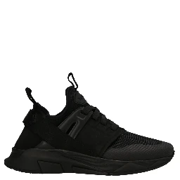 Black Polyethylene Athletic Sneakers