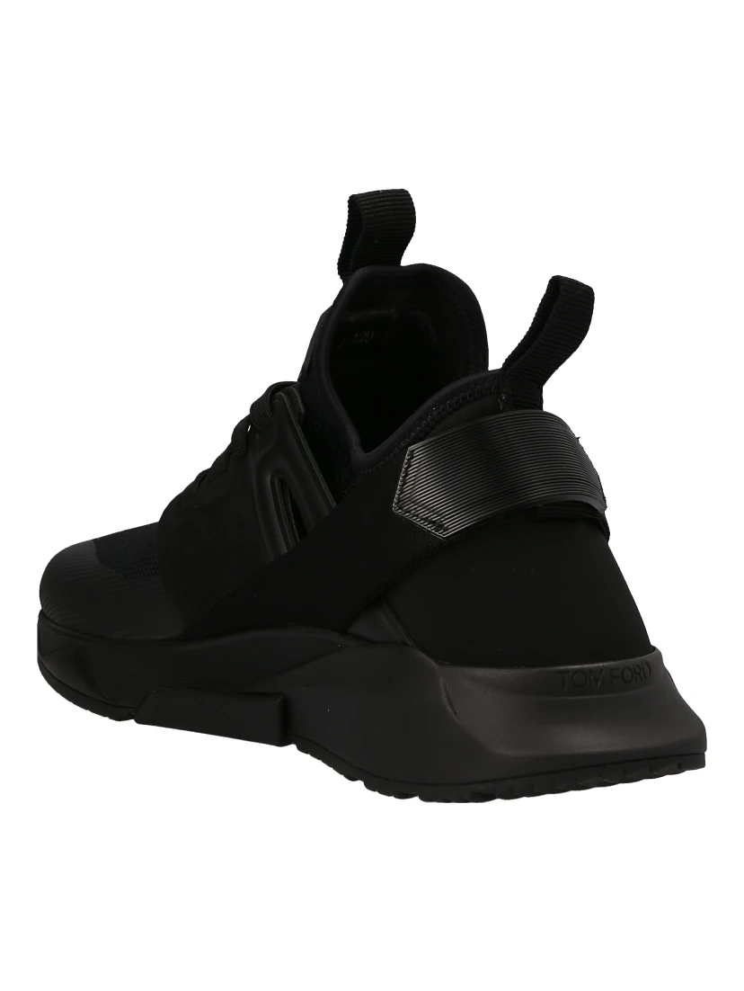 Black Polyethylene Athletic Sneakers