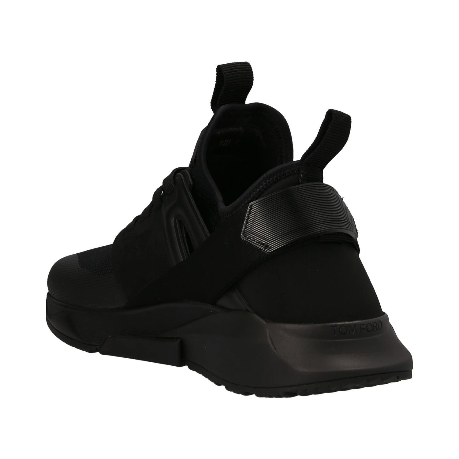 Black Polyethylene Athletic Sneakers