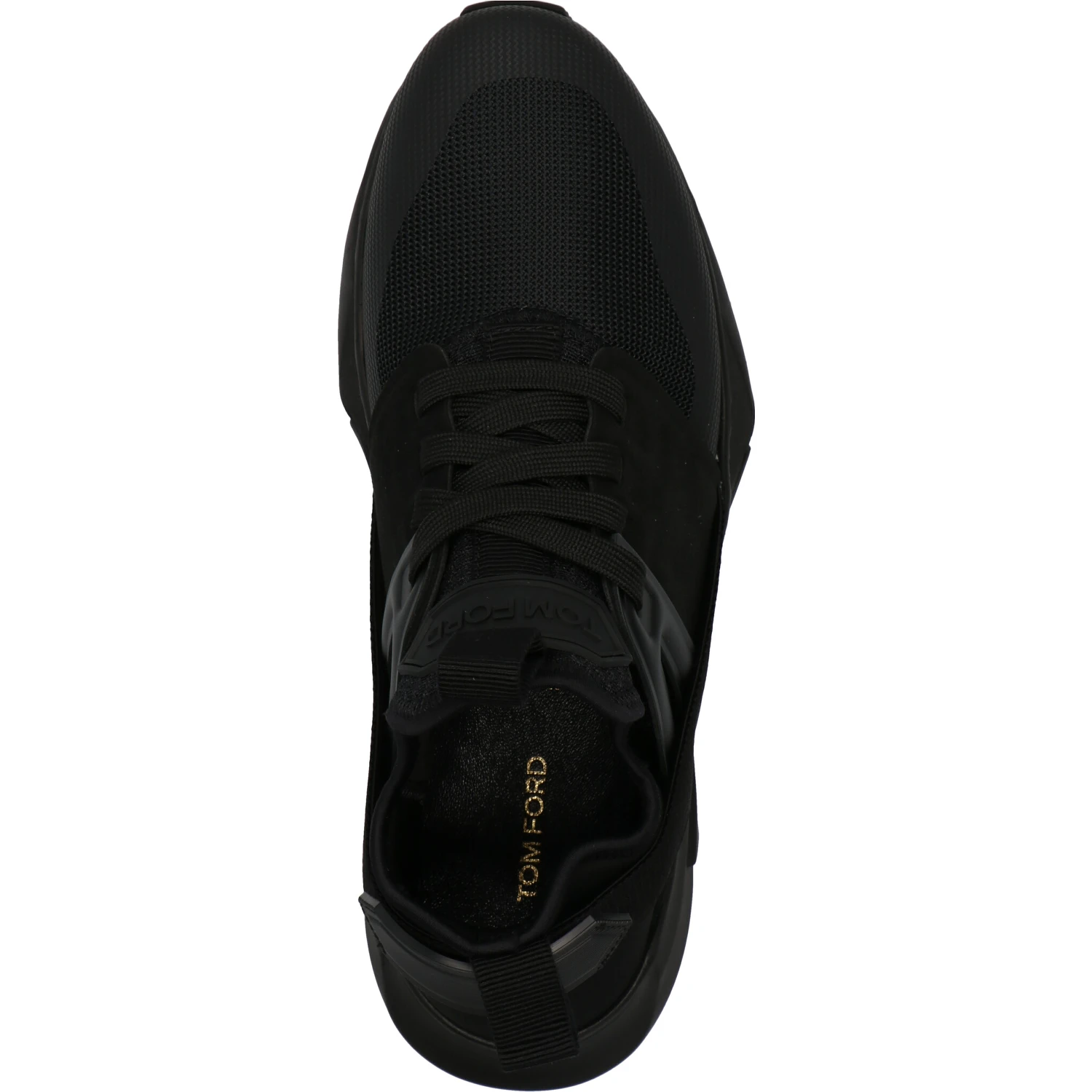 Black Polyethylene Athletic Sneakers