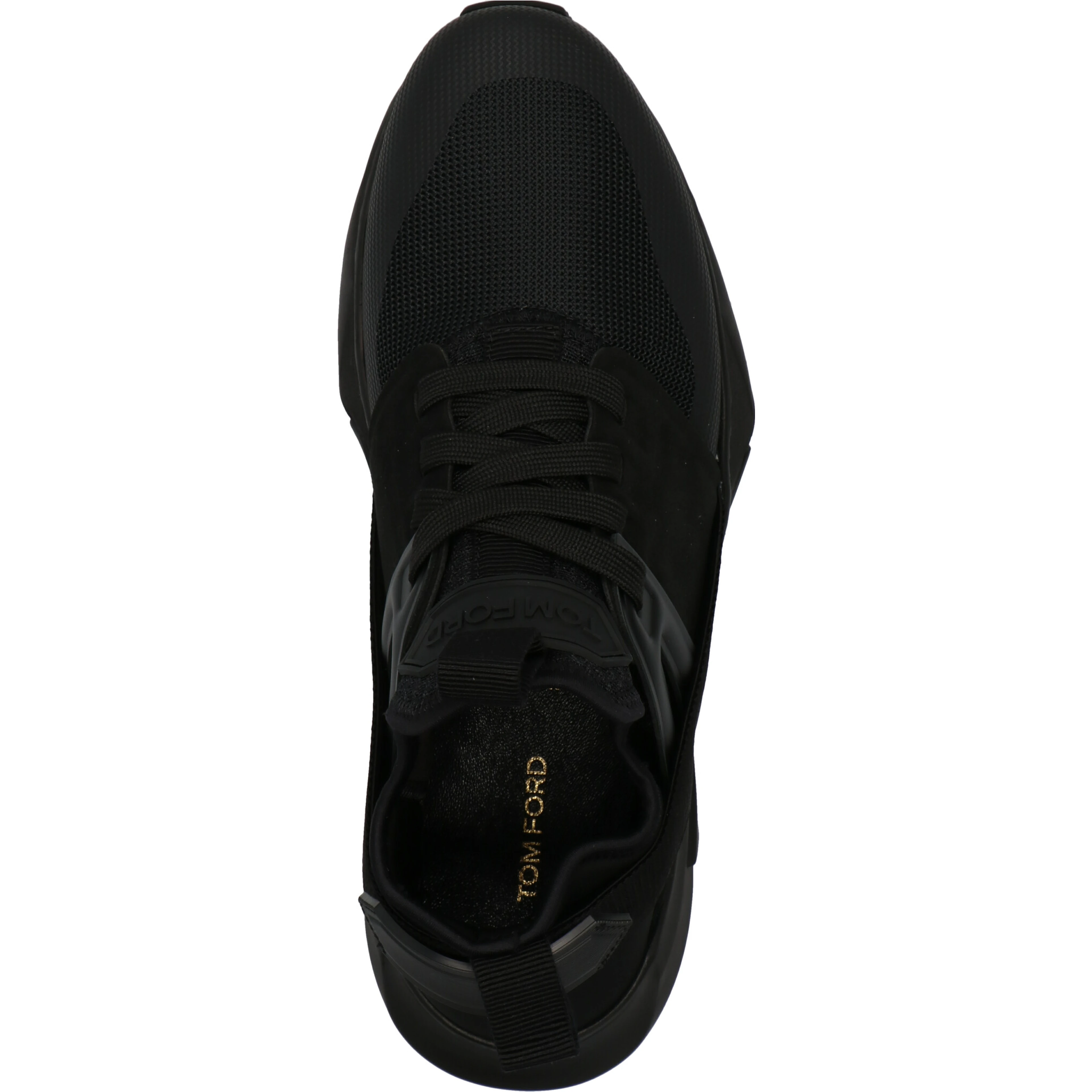 Black Polyethylene Athletic Sneakers