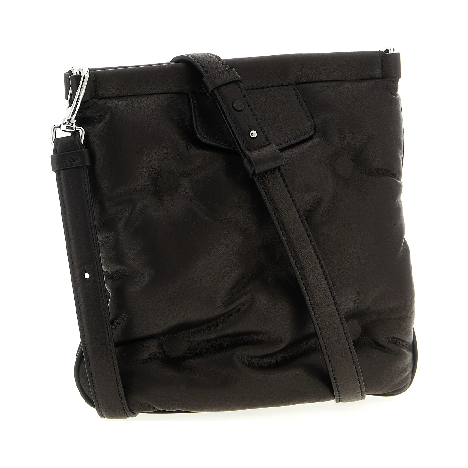 Black Lambskin Crossbody Bag