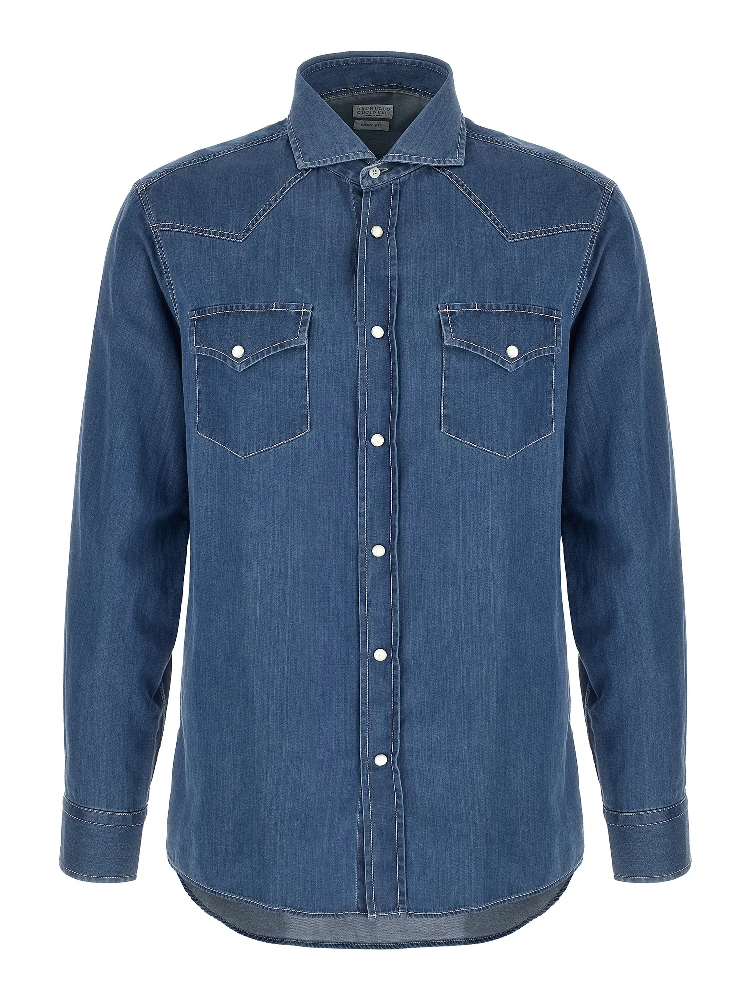 Blue Cotton Blouse