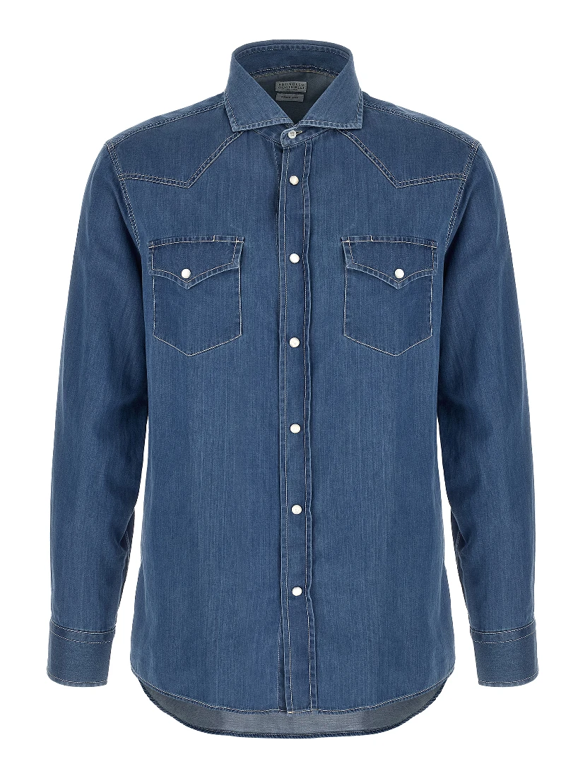 Blue Cotton Blouse