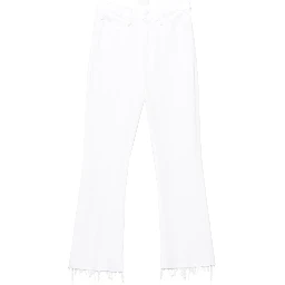 White Cotton Flared Jeans