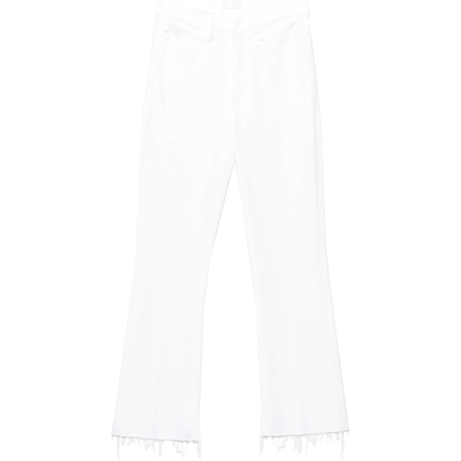 White Cotton Flared Jeans