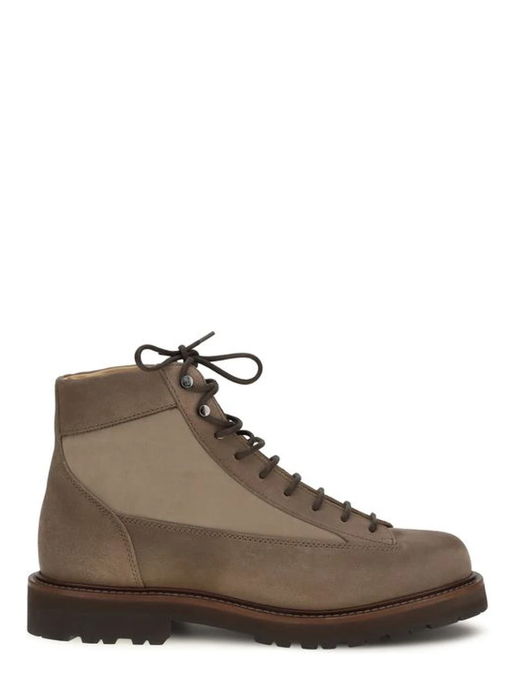 Brown Calf Leather Bos Taurus Lace-Up Boots