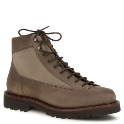 Brown Calf Leather Bos Taurus Lace-Up Boots