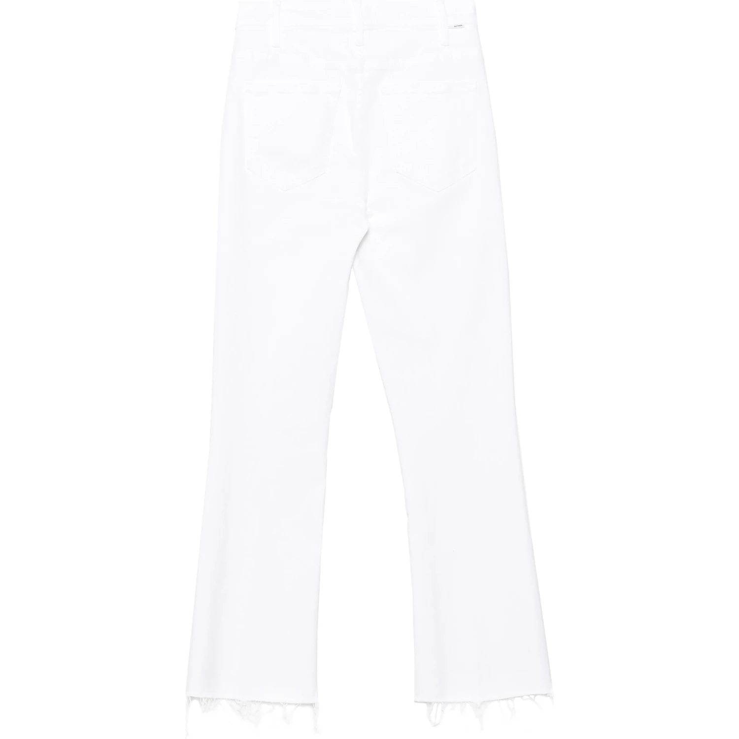 White Cotton Flared Jeans