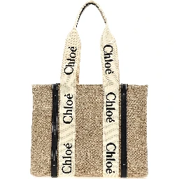 Beige Calfskin Tote Bag