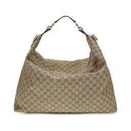 Beige Fabric Shoulder Bag
