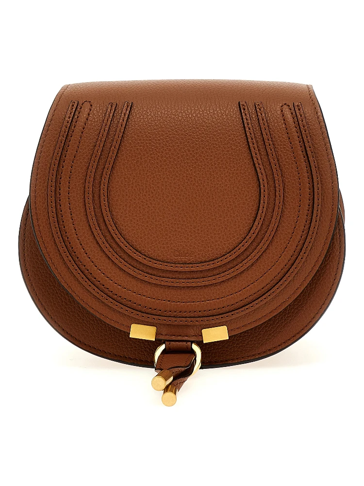 Brown Lamb Leather Crossbody Bag