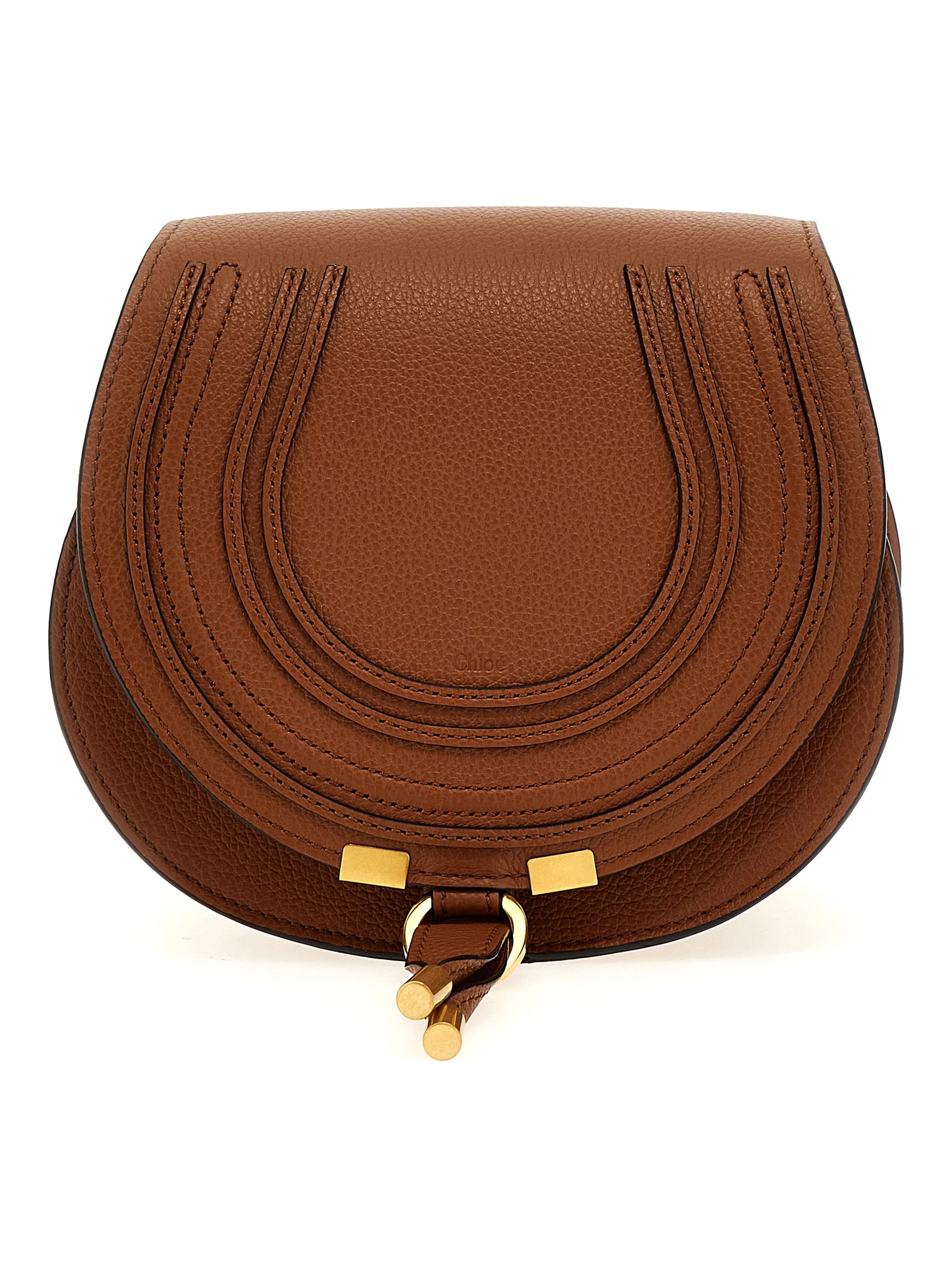 Brown Lamb Leather Crossbody Bag