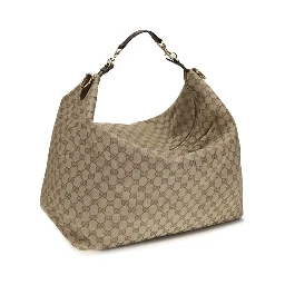 Beige Fabric Shoulder Bag
